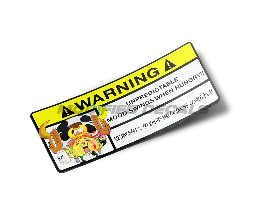 Chopper Warning mini sticker